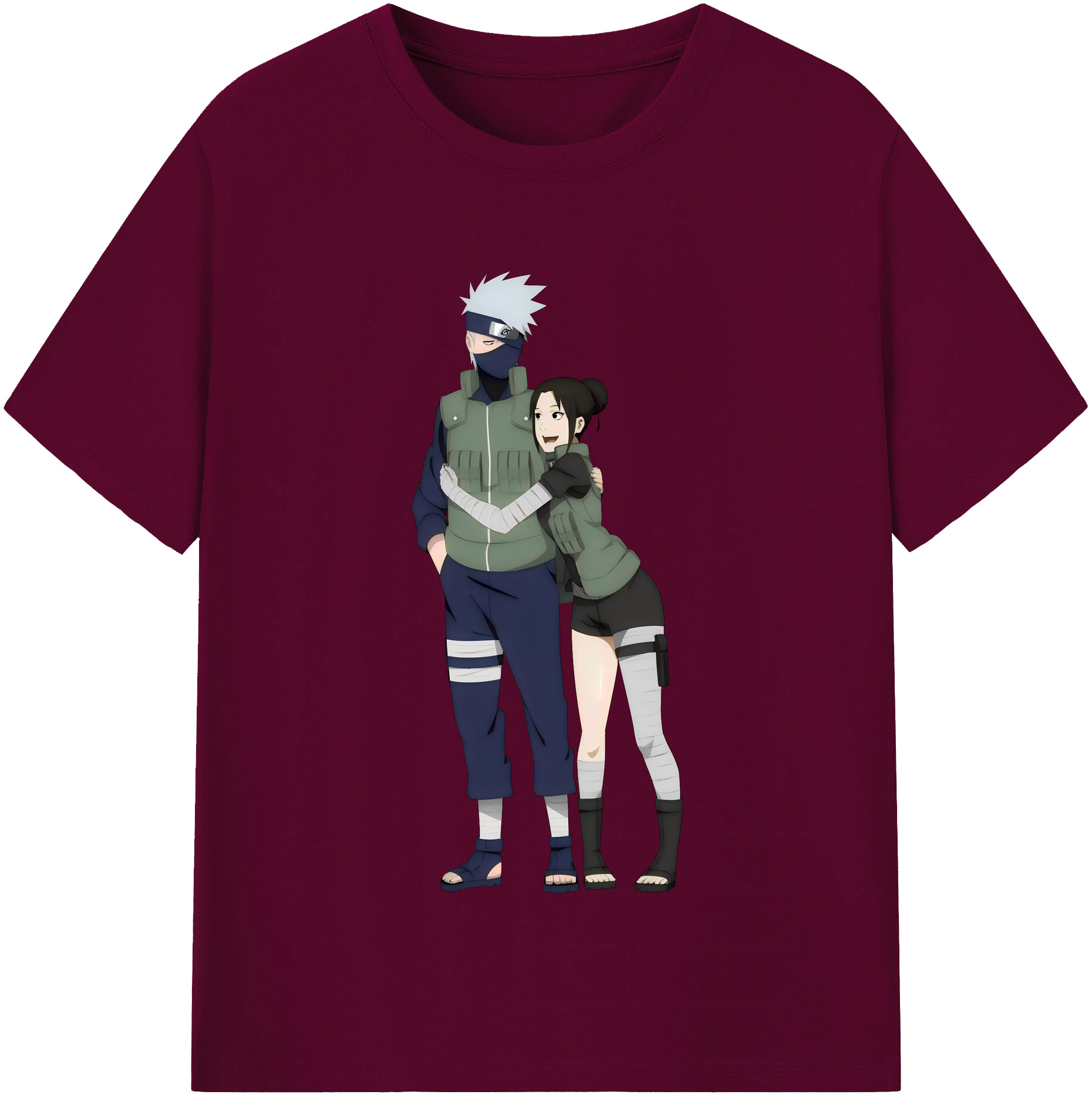 （画像用） NARUTO -ナルト- はたけ カカシ Hatake Kakashi レディースカジュアルプリントTシャツ（綿100％）